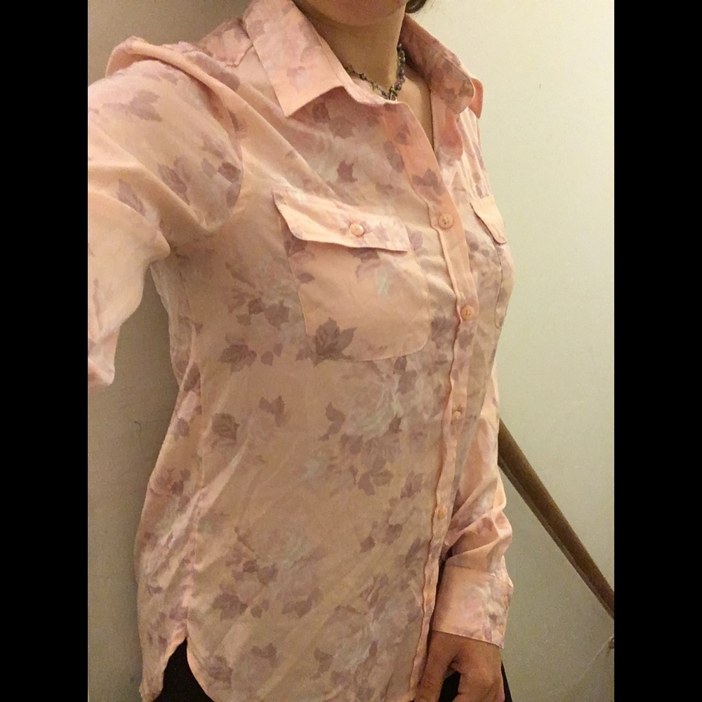 Floral Rose Patterned Blouse NWOT
